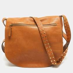 Marni Tan Leather Studs Around Messenger Bag