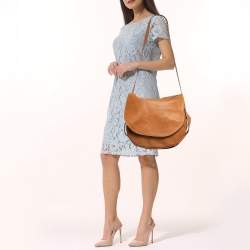 Marni Tan Leather Studs Around Messenger Bag
