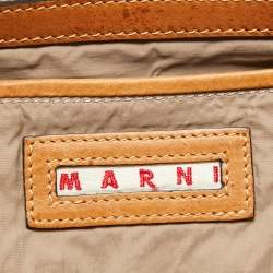 Marni Tan Leather Studs Around Messenger Bag