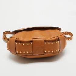 Marni Tan Leather Studs Around Messenger Bag