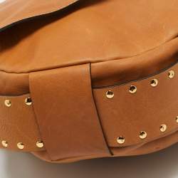 Marni Tan Leather Studs Around Messenger Bag
