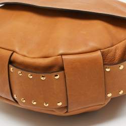 Marni Tan Leather Studs Around Messenger Bag