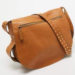 Marni Tan Leather Studs Around Messenger Bag