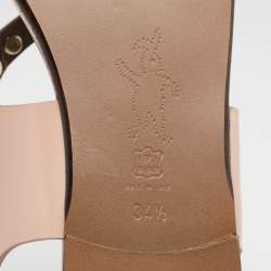 Marni Beige Embellished Leather Slingback Sandals Size 34.5