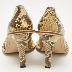 Marni Yellow/Black Python Pumps Size 40