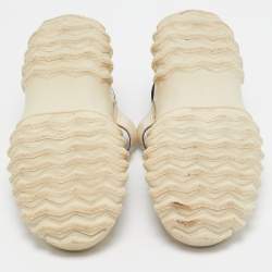 Marni Cream Leather T Bar Low Top Sneakers Size 38