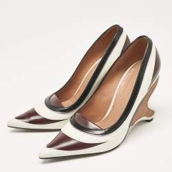 Marni Tricolor Leather Wedge Pumps Size 37