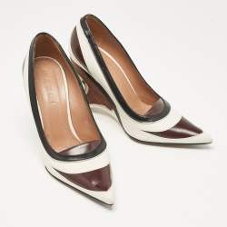 Marni Tricolor Leather Wedge Pumps Size 37