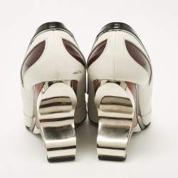 Marni Tricolor Leather Wedge Pumps Size 37