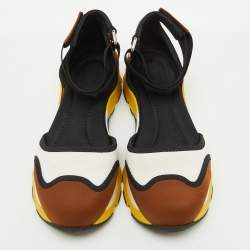 Marni Multicolor Neoprene and Mesh Cut Out Low Top Sneakers Size 38