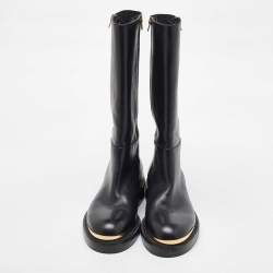 Marni Black Leather Zipper Calf Length Boots Size 41