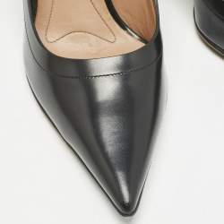 Marni Black  Leather Block Heel Pumps Size 41.5