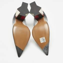 Marni Black  Leather Block Heel Pumps Size 41.5