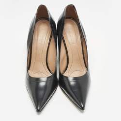 Marni Black  Leather Block Heel Pumps Size 41.5