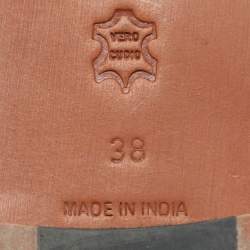 Pre Owned Marni Brown Leather Ankle Strap Sandals Size 38