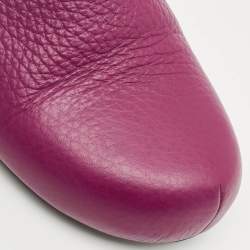 Pre Owned Marni Purple Leather Fussbett Sabot Mules Size 38