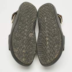 Pre Owned Marni Black Leather Fussbett Sabot Slingback Sandals Size 36