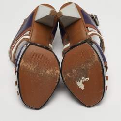 مملوكة مسبقًا Marni Size 38 Multicolor Leather Ankle Strap Sandals