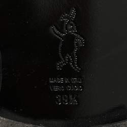 Pre Owned Marni Trunk Size 39.5 Black Leather Oxfords