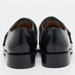 Pre Owned Marni Trunk Size 39.5 Black Leather Oxfords