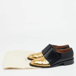 Pre Owned Marni Trunk Size 39.5 Black Leather Oxfords