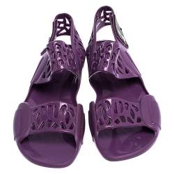 Pre Owned Marni Purple Jelly Slingback Sandals Size 36