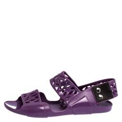 Pre Owned Marni Purple Jelly Slingback Sandals Size 36