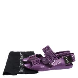Pre Owned Marni Purple Jelly Slingback Sandals Size 36