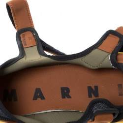 Marni Multicolor Neoprene and Mesh Scarpa Cutout Sneakers Size 37