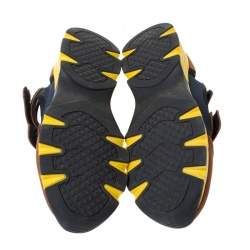 Marni Multicolor Neoprene and Mesh Scarpa Cutout Sneakers Size 37