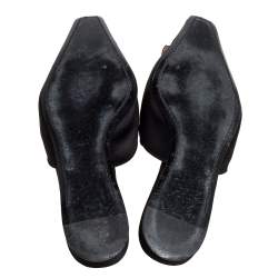 Marni Black Satin Embellished Mules Size 39