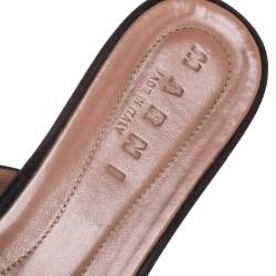 Marni Black Satin Embellished Mules Size 39