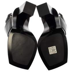 Marni Monochrome Leather Block Heel Sandals Size 38