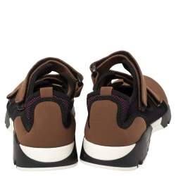 Marni Tricolor Fabric And Mesh Velcro Strap Sneaker Size 39