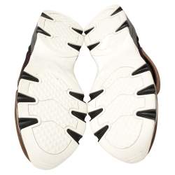 Marni Tricolor Fabric And Mesh Velcro Strap Sneaker Size 39