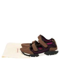 Marni Tricolor Fabric And Mesh Velcro Strap Sneaker Size 39