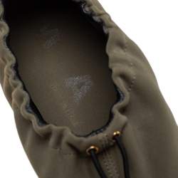 Marni Olive Green Fabric Platform Sneakers Size 38