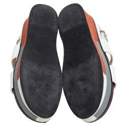 Pre Owned Marni White Leather Platform Slingback Sandals Size 38