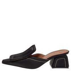 Marni Black Satin Mule Sandals Size 38