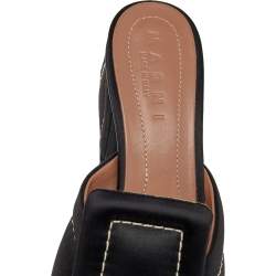 Marni Black Satin Mule Sandals Size 38
