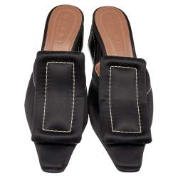 Marni Black Satin Mule Sandals Size 38