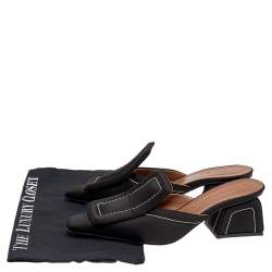 Marni Black Satin Mule Sandals Size 38