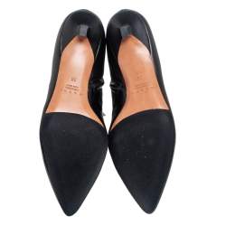 Pre Owned Marni Black Leather Piercing Kitten Heel Ankle Boots Size 38