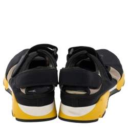 Marni Black Neoprene Scarpa Cutout Velcro Low Top Sneakers Size 41