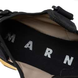 Marni Black Neoprene Scarpa Cutout Velcro Low Top Sneakers Size 41