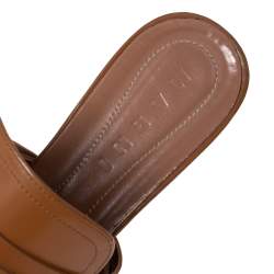 Pre Owned Marni Brown Leather Fringe Mule Sandals Size 40