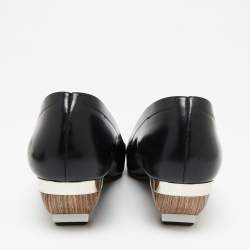 Pre Owned Marni Black Leather Pointed Toe Pumps Size 41