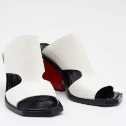 Pre Owned Marni White Leather Open Toe Slide Sandals Size 40