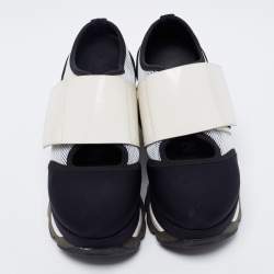 Marni Multicolored Neoprene and Leather Velcro Strap Sneakers Size 38