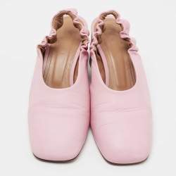 Marni Pink Leather Slingback Pumps Size 38